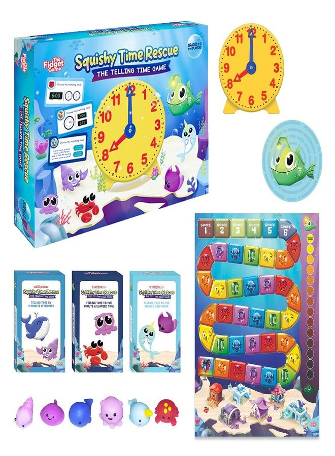 The Fidget Game Squishy Time Rescue - Telling Time Game for Kids Ages 6-11 | Multisensory Hands-On Learning Board Game with Manipulatives | Classroom Must Have for Grades 1-5 - Image 1